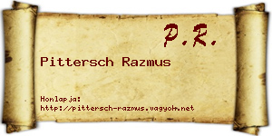 Pittersch Razmus névjegykártya